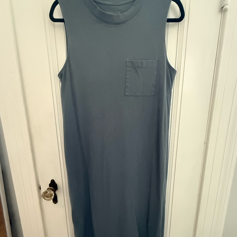 Everlane Blue Sheath Midi Dress